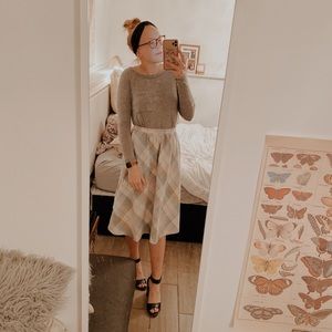 | Plaid Midi Skirt |